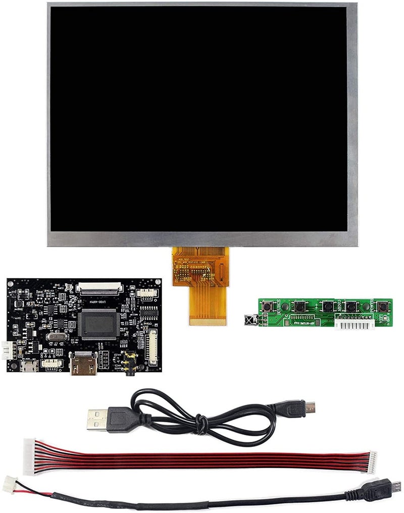 VSDISPLAY 8" 1024X768 IPS LCD 8 inch HJ080IA-01E with Controller Board - Image 2